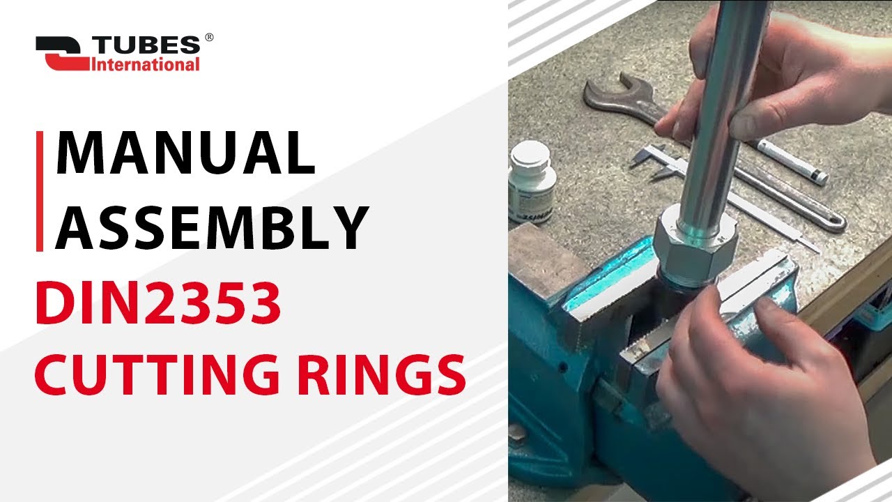 Manual assembly of carbon steel DIN2353 cutting rings