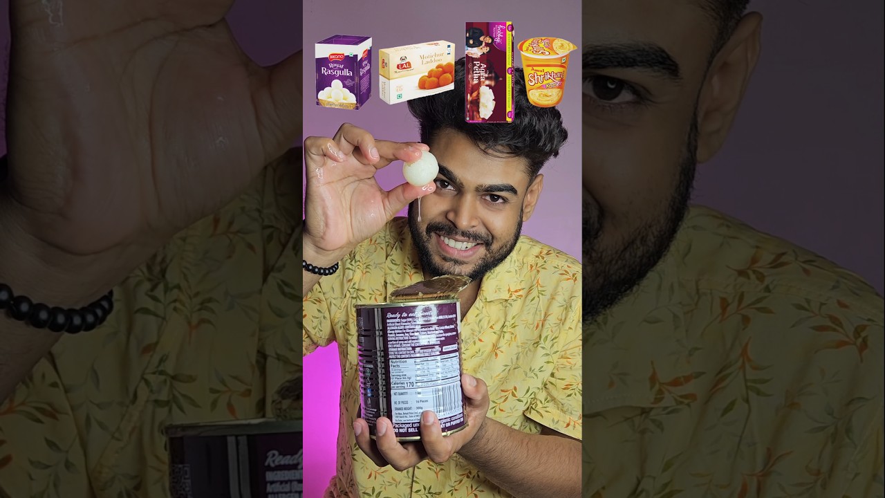 Asmr Eating Various Indian Dessert #asmr #indiandessert #rasgulla #laddu #shrikhand #sweetasmr