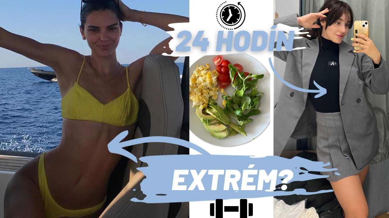 24 hodín jem a cvičím ako Kendall Jenner |ŤAŽKÉ?, recepty, tréning, tipy
