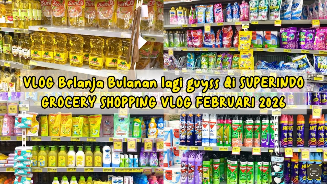 VLOG BELANJA BULANAN FEBRUARI, BANYAK DISKON DI SUPERINDO !!!