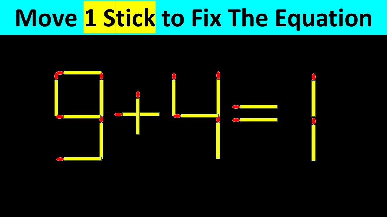 Matchstick Puzzle - Fix The Equation #matchstickpuzzle #simplylogical