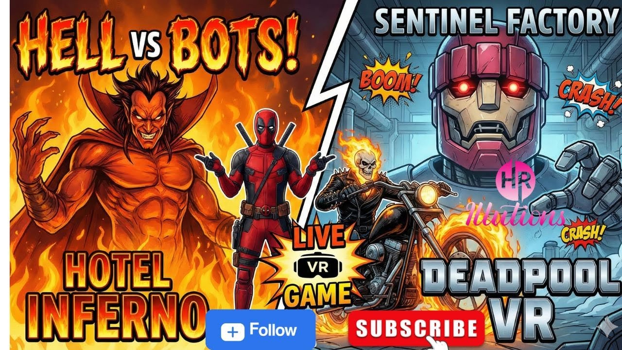DEADPOOL & GHOST RIDER Team Up! vs MEPHISTO Boss Fight (VR Gameplay)