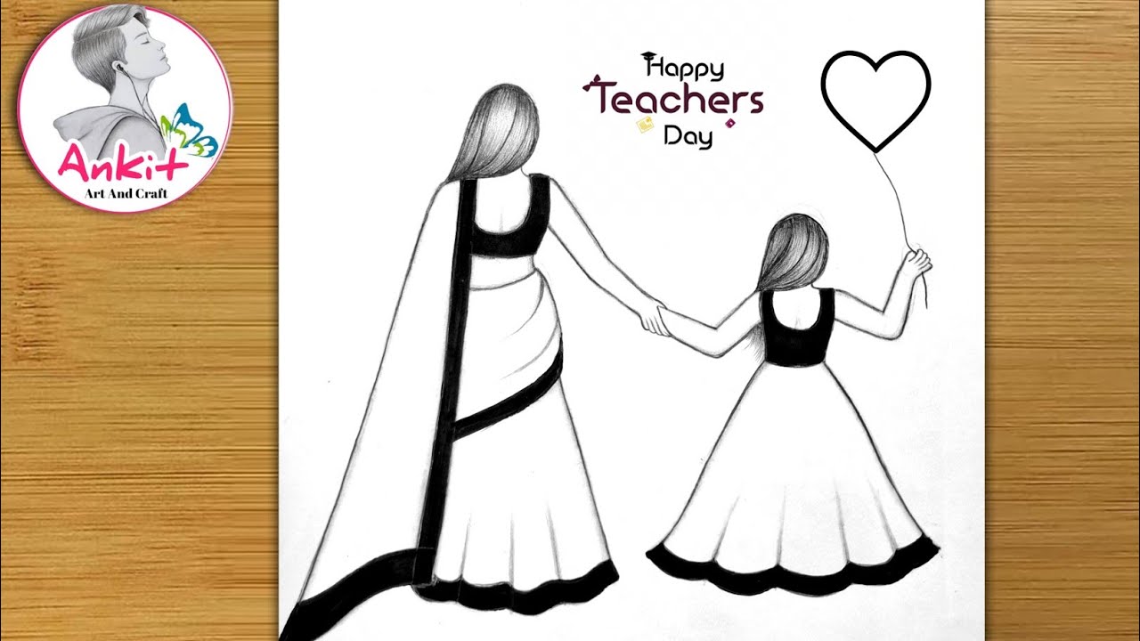 Teachers day drawing 2024 / Very easy Teachers Day Drawing with pencil / 5 September drawing 
