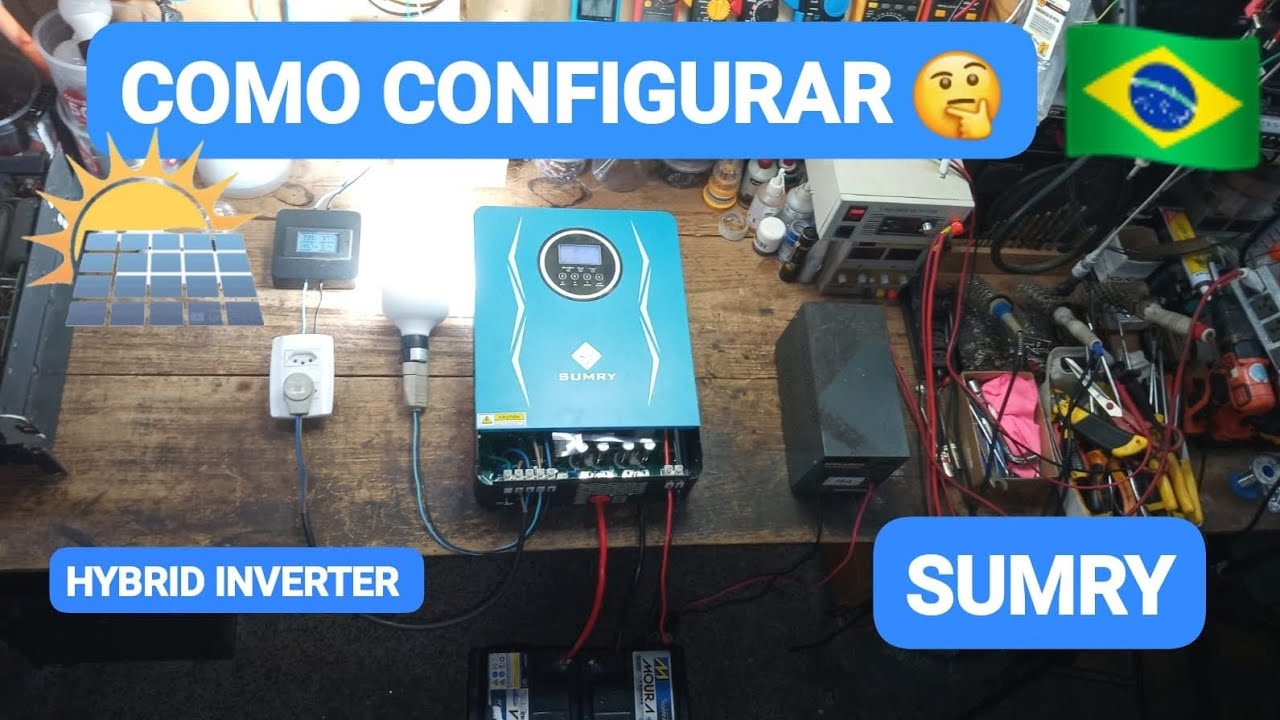 CONFIGURAÇÃO DO INVERSOR HÍBRIDO SUMRY 24v 220v 3.8KW