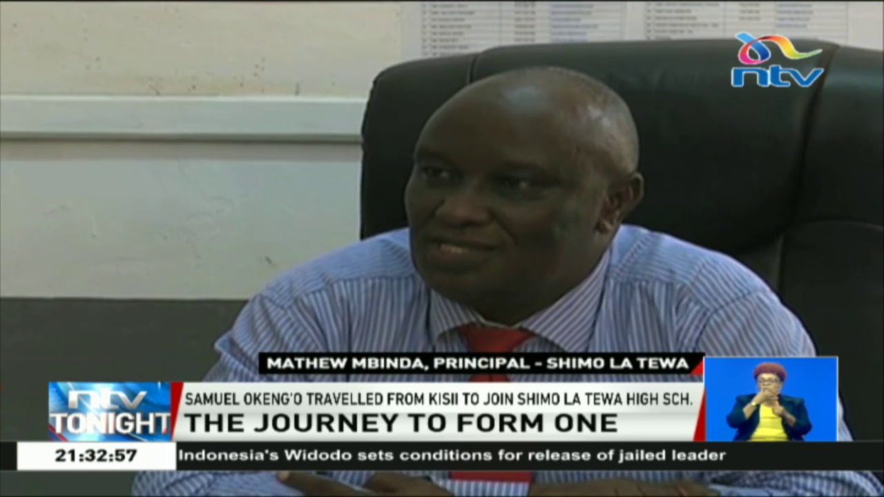 Samuel Okeng'o travelled from Kisii to join Shimo La Tewa High Shool