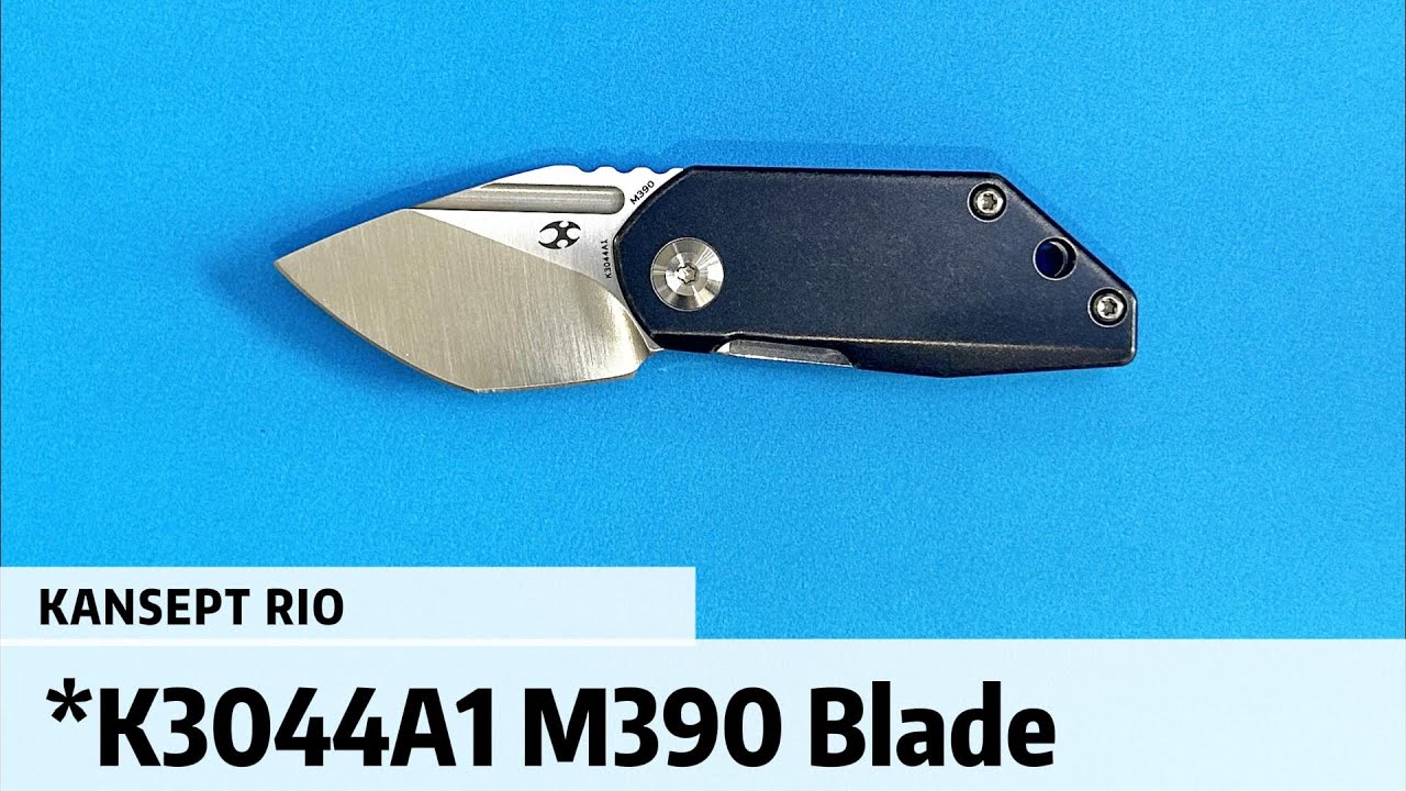 KANSEPT RIO Flipper Knife Black Titanium Handle M390 Blade 4T5 Design#edc #edcknife
