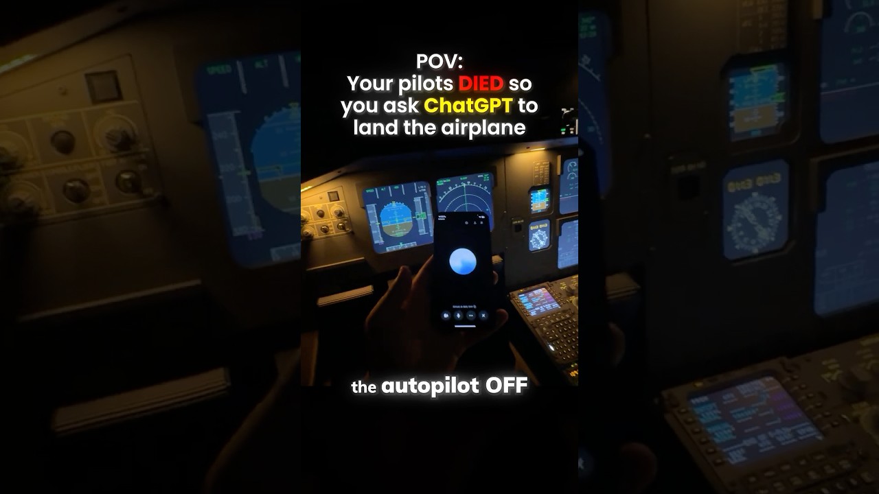 POV: пилоты погибли, а ChatGPT пытается посадить самолет | ПОЛНОЕ ВИДЕО ⬆️