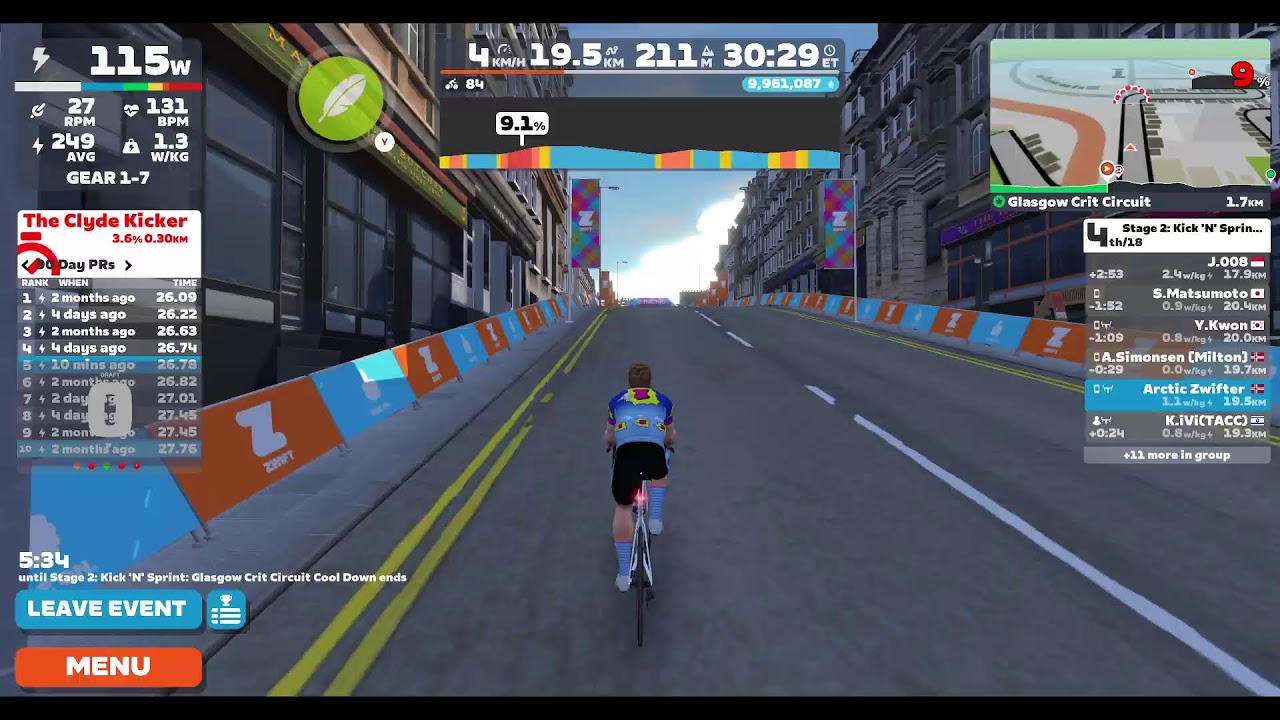 Stage 2: Kick N Sprint: Glasgow Crit Circuit