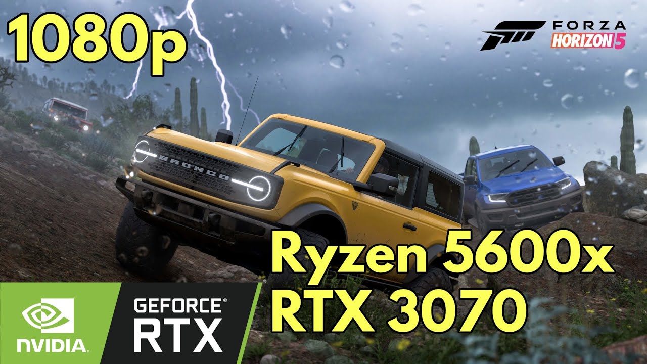 Forza Horizon 5 | Ryzen 5 5600x + RTX 3070 Benchmark 1080p Max Settings
