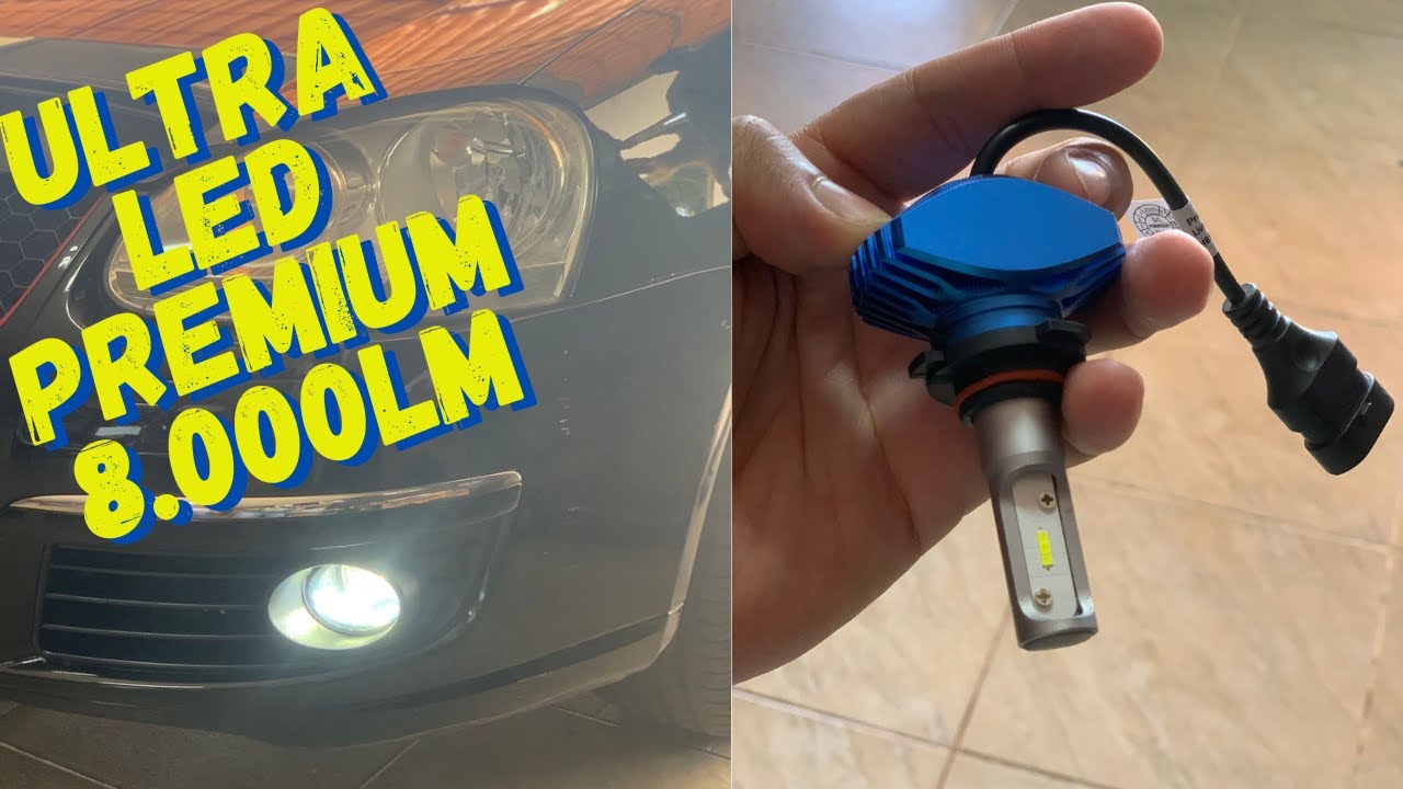 Lâmpadas ultra led premium nos faróis de neblina do jetta 2.5 e lâmpadas torpedo no farolete