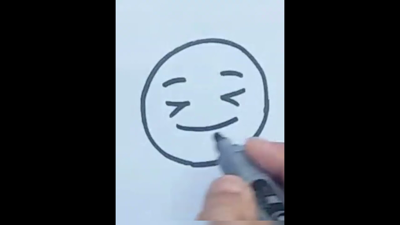 Draw Easy Laughing Emoji Drawing/#viral #inshort #cute #easy #drawing #emoji #laughing/Haa-Meem 4sci