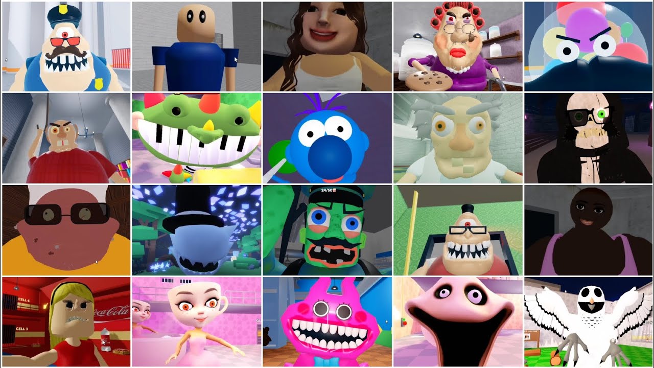 MR SCARY'S, GRANDMA, GRANDPA, MR STINKY, HAPPI'S TOYSHOP, 99 NIGHTS, BALLERINA ROBLOX JUMPSCARE'S 