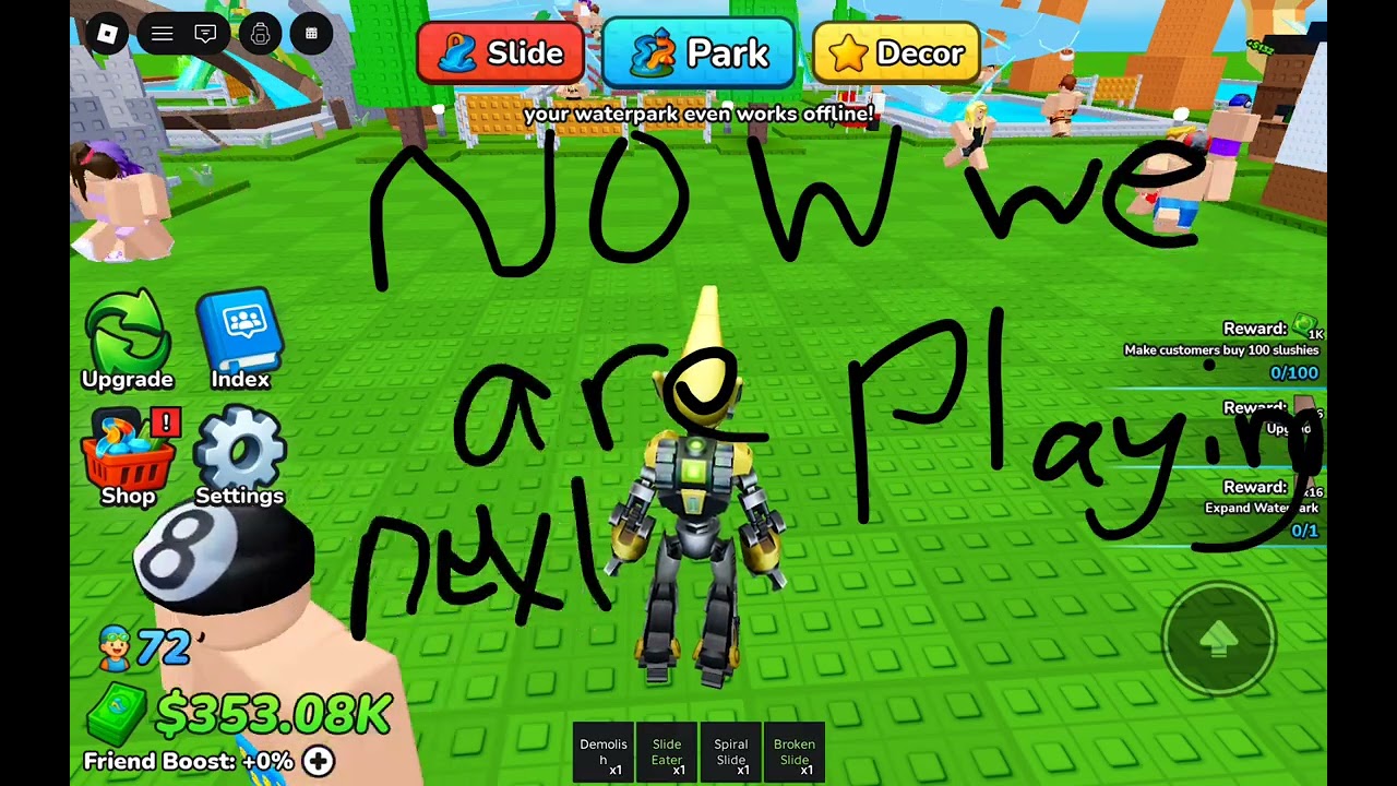 Playing #Mywaterpark# and playing #dolourgames#