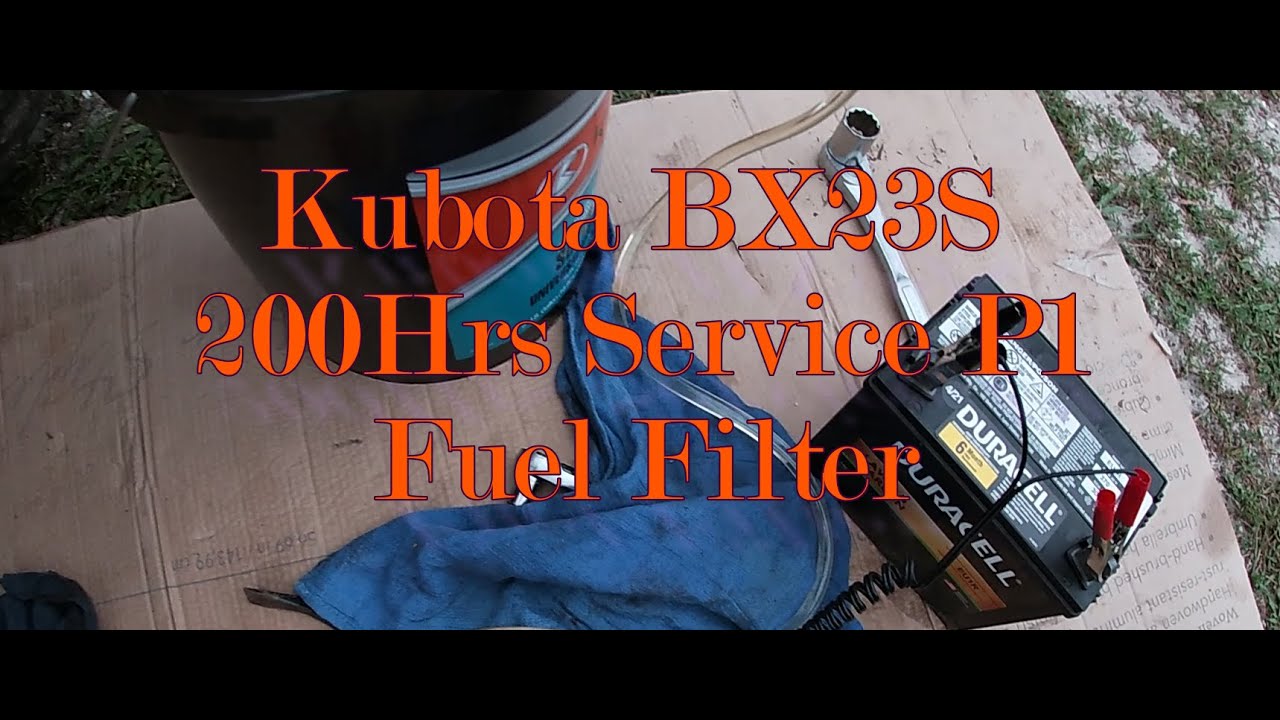 Kubota BX23S 200 Hrs Service Part 1 - Fuel Filters Replacement & Purging the Fuel Line.