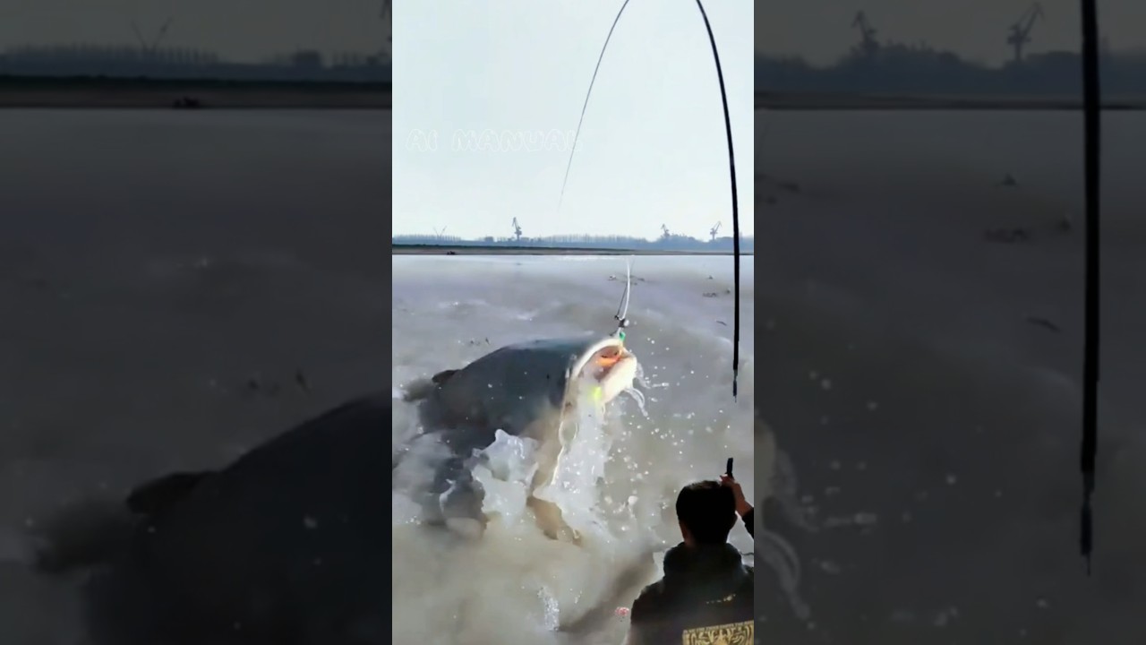 perlawanan sengit lele babon #amazing #fishing #catfish