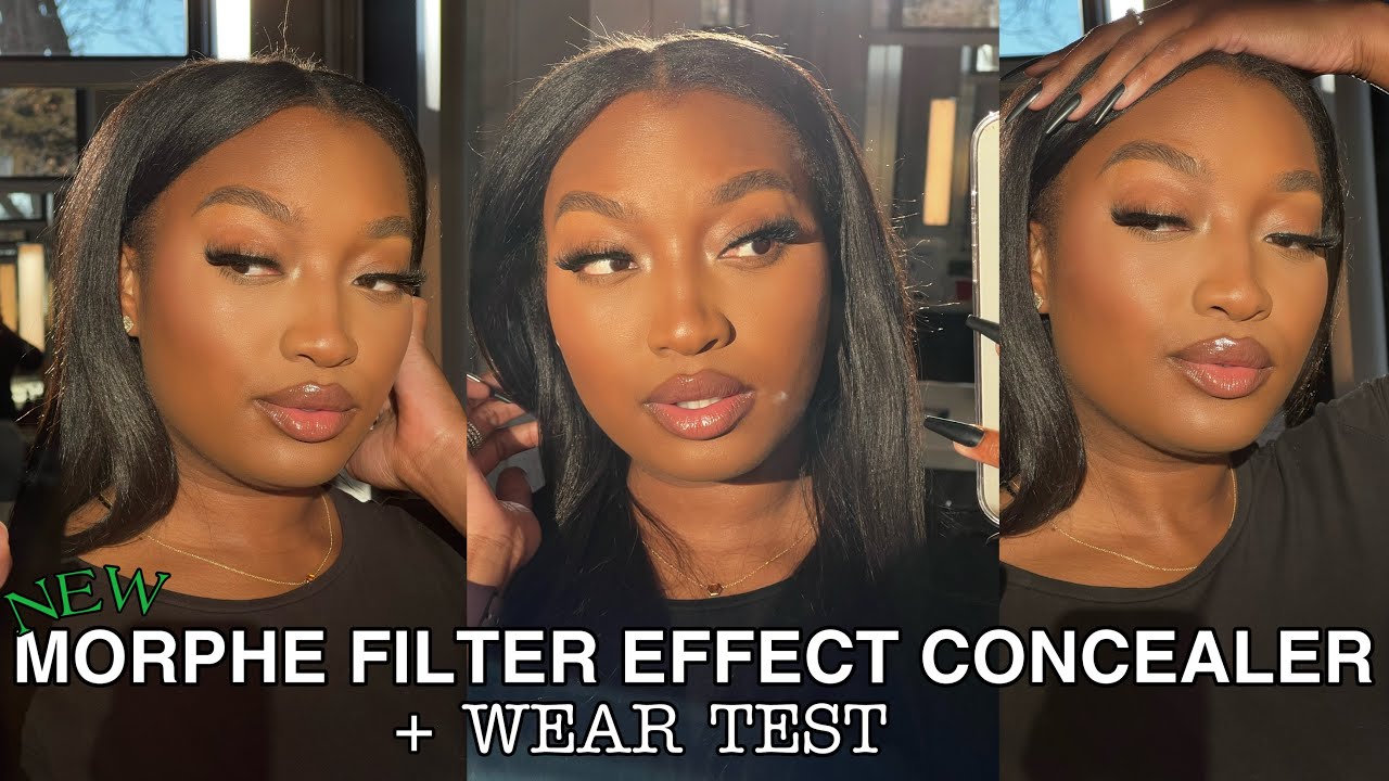 MORPHE FILTER EFFECT SOFT RADIANCE CONCEALER REVIEW/WEAR TEST + PINK SETTING POWDER ON BROWN SKIN