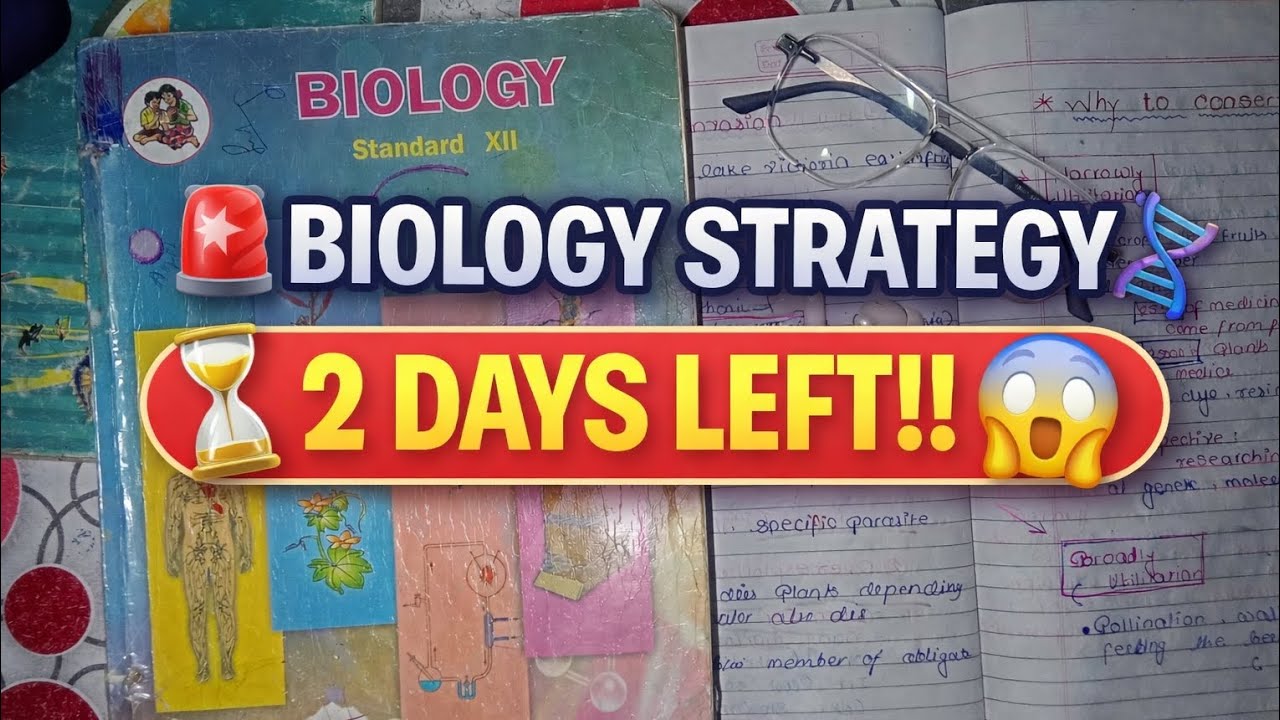 Biology Board Exam 😱 | Last 48 Hours Strategy 🔥 (Score 95+)