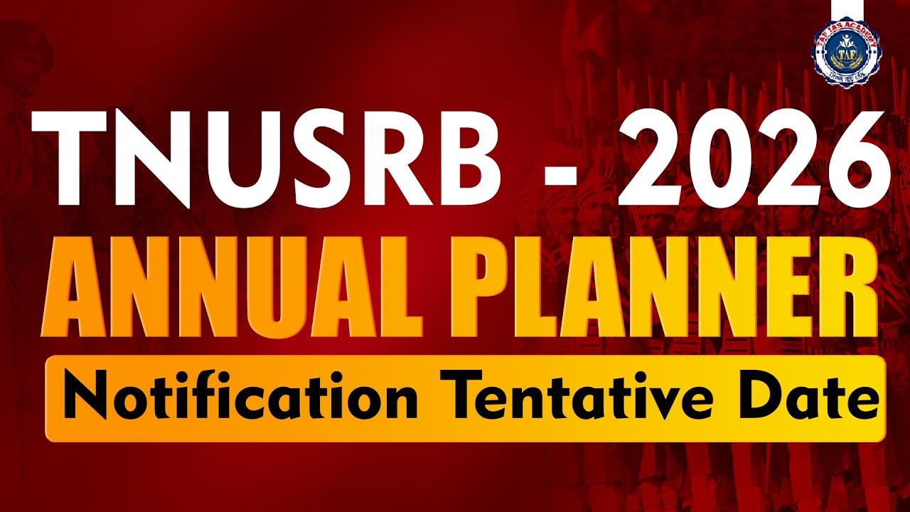 🔴TNUSRB  2026 ANNUAL PLANNER RELEASE  | FULL DETAILS IN TAMIL