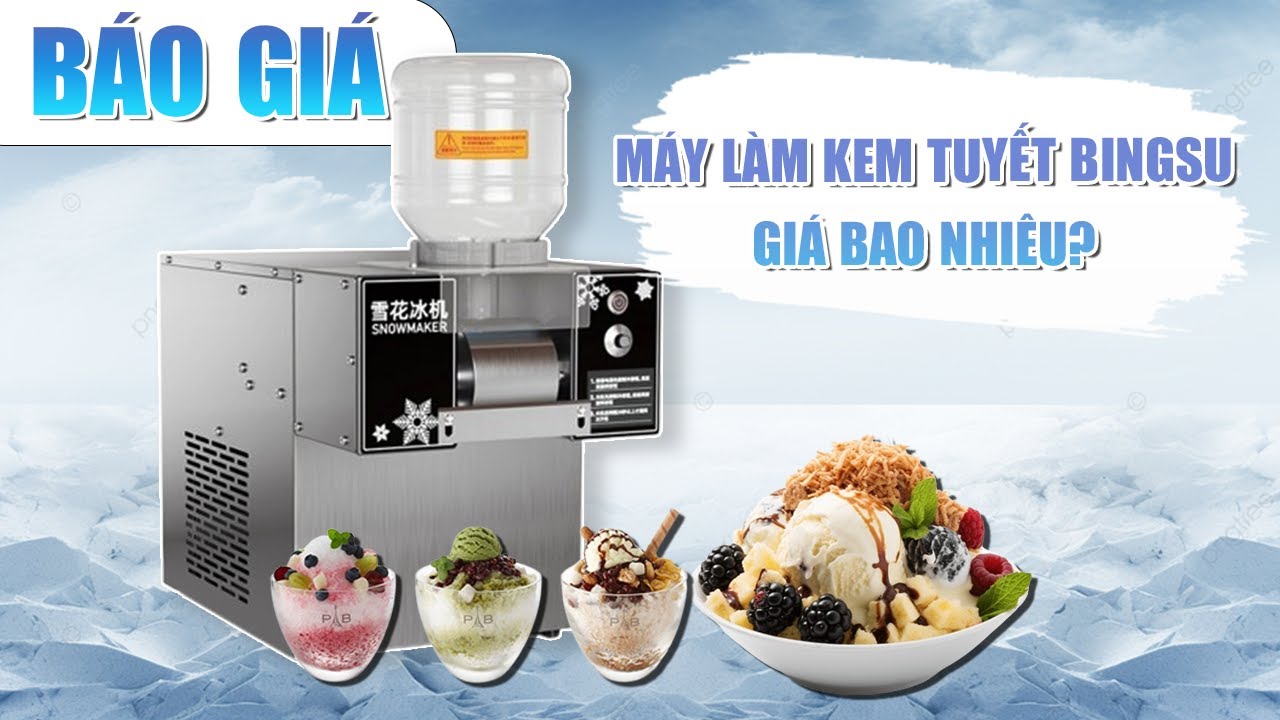 MÁY LÀM KEM TUYẾT bingsu giá bao nhiêu? | Máy làm kem sợi, máy làm kem tuyết đá bào đa năng mini