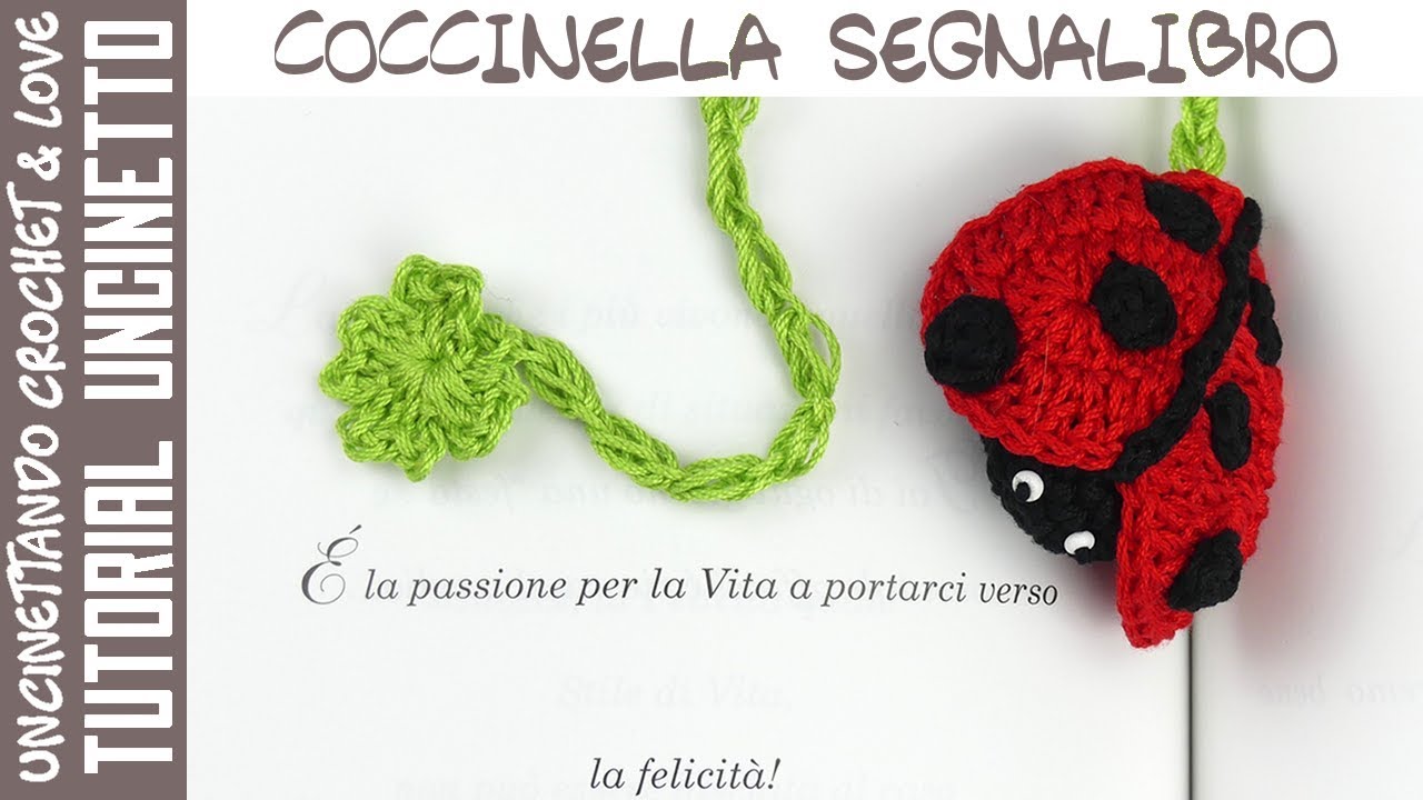 Tutorial Coccinella Segnalibro o Portachiavi ad Uncinetto
