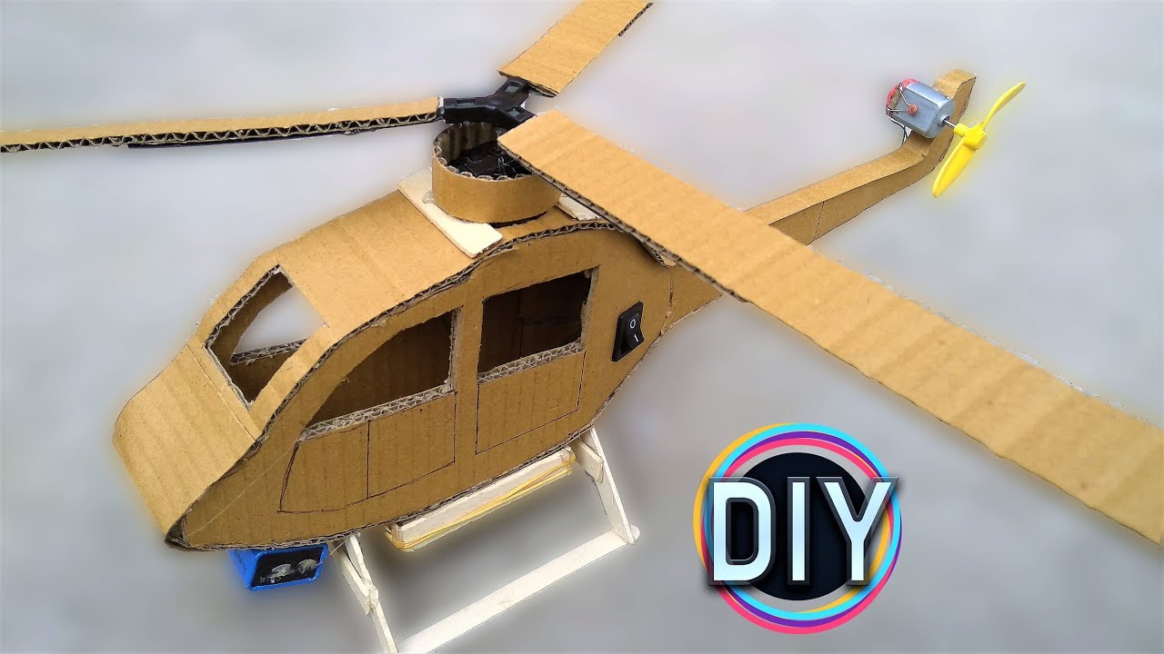 coolest Cardboard Helicopter (VERY EASY) | The DIY Channel
