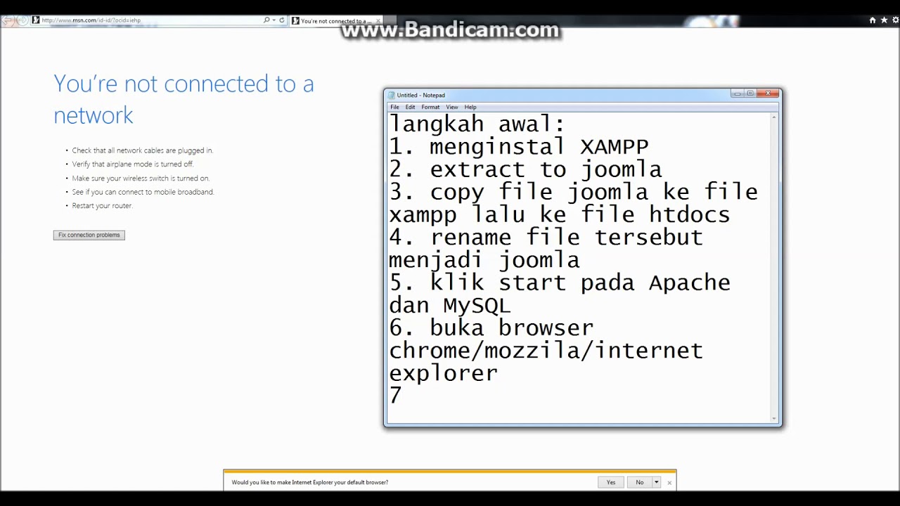 Cara membuat Web dengan menggunakan Joomla