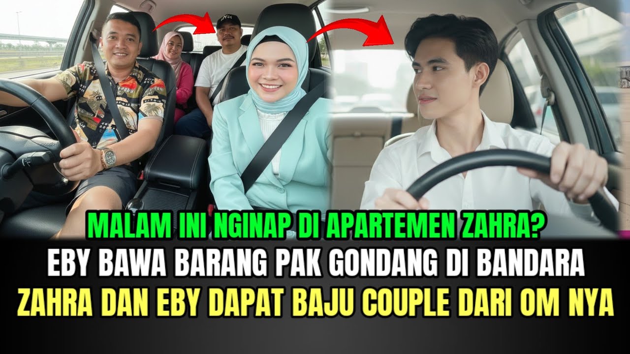 AUTO BAPER! Eby Bawa Barang Pak Gondang di Bandara, Zahra dan Eby Dapat Baju Couple!