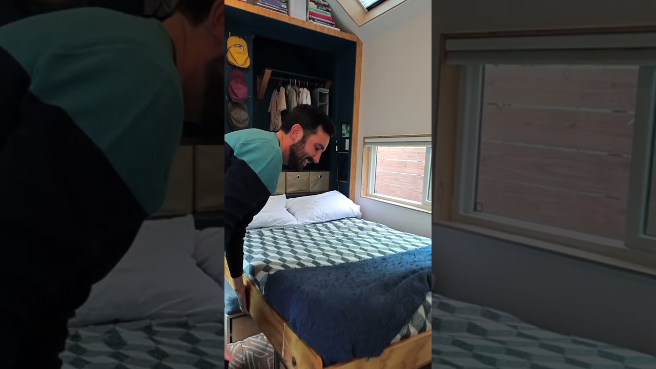 DIY tiny house with Murphy bed