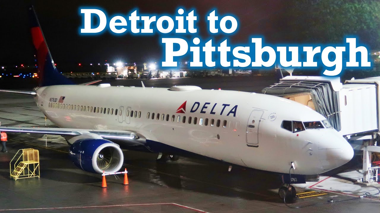 Full Flight: Delta Air Lines B737-800 Detroit to Pittsburgh (DTW-PIT)