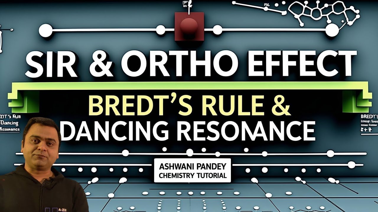 STERIC INHBITION OF RESONANCE, ORTHO EFFECT || DANCING RESONANCE || BREDT'S RULE || GOC LEC 12
