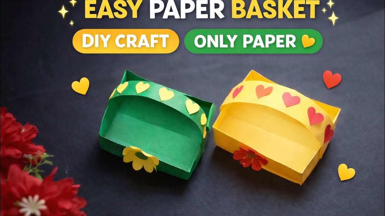 Easy Paper Basket 🧺✨ | DIY Paper Craft | Only Paper
