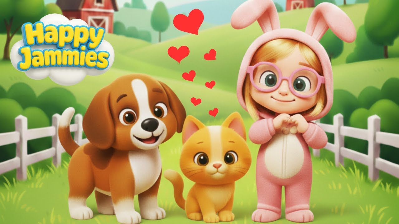 Canzoni degli Animali 🐶 Bingo, Cinque Scimmiette e Lola 🐮 | Happy Jammies - Canzoni per bambini