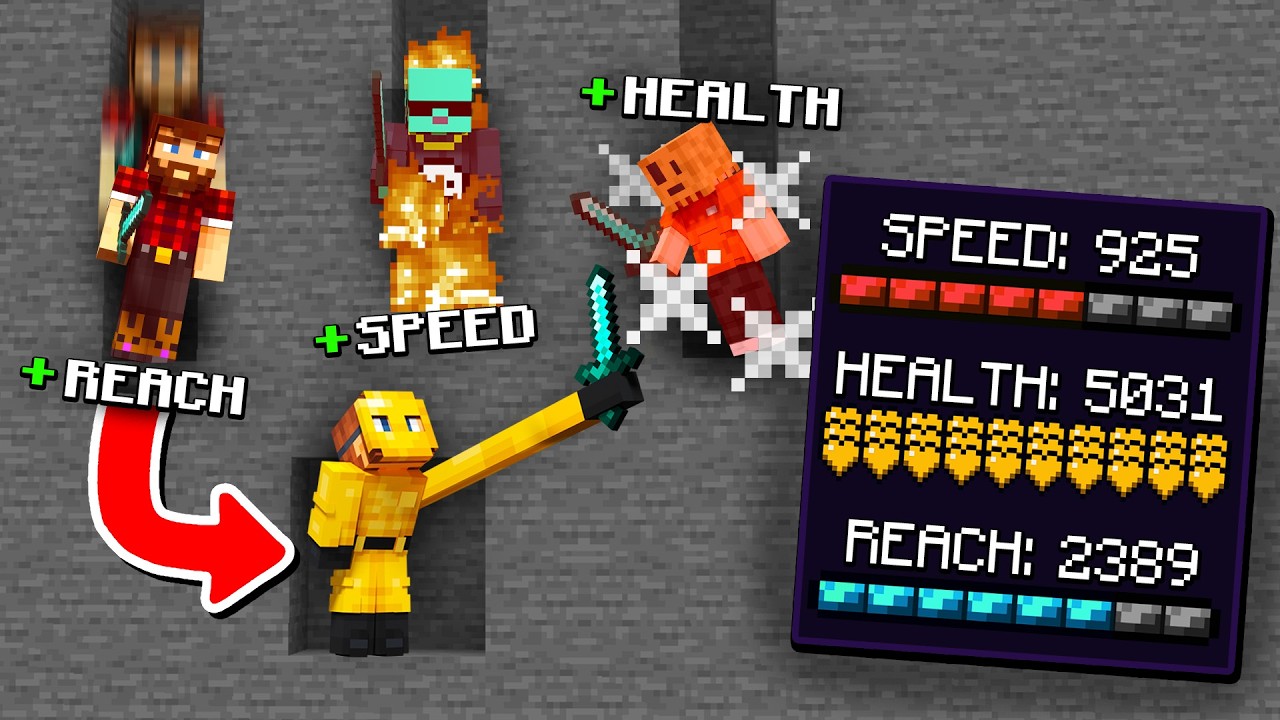 Minecraft Manhunt, but Hunters Dying Increases my EVERYTHING