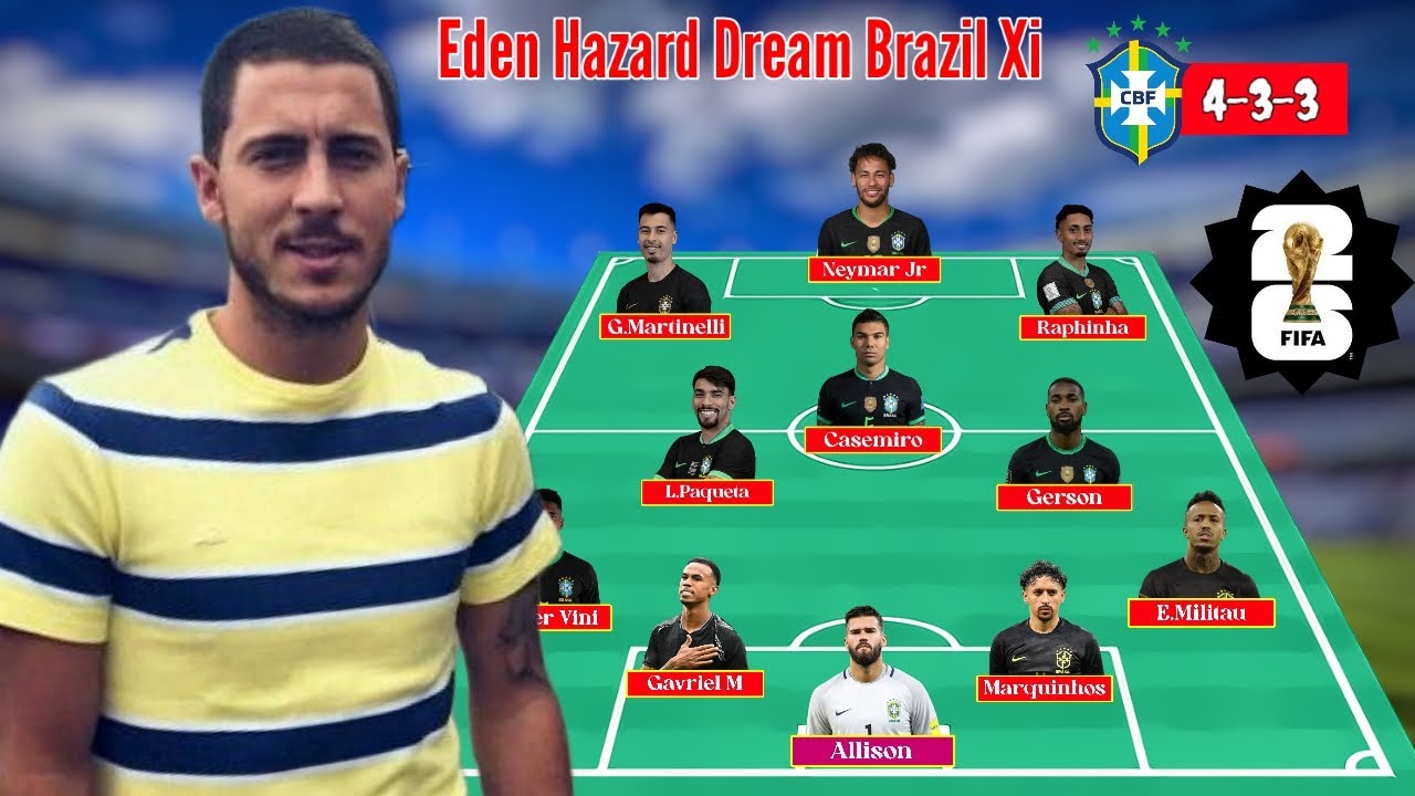 Eden Hazard Dream Brazil Xi For Upcoming World Cup 2026 Brazil Squad Under Carlo Ancelotti