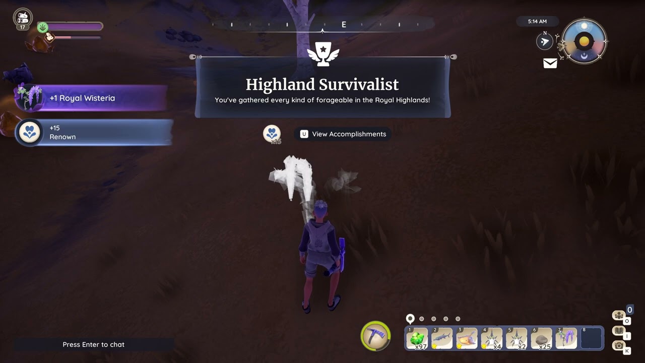 Royal Wisteria Herb Spawn Location @ Royal Highlands, Palia