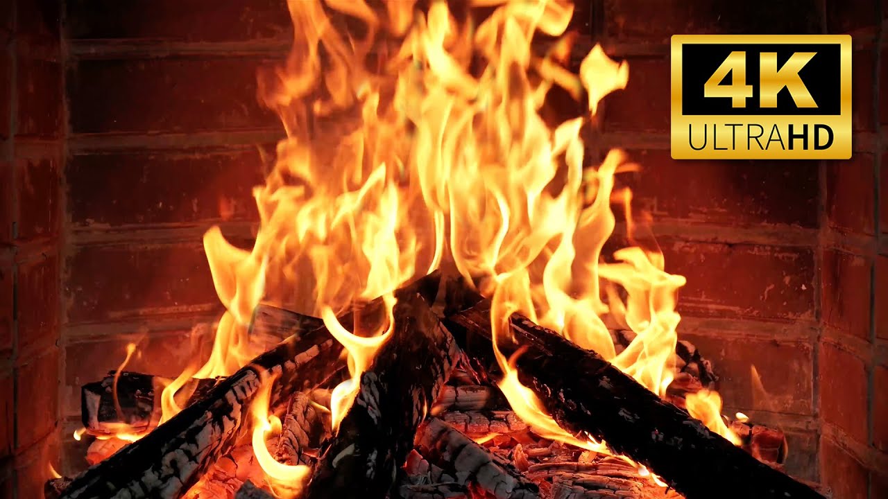 🔥 Cozy Fireplace 4K (12 HOURS) Burning Logs & Crackling Fire Sounds. Fireplace Ambience