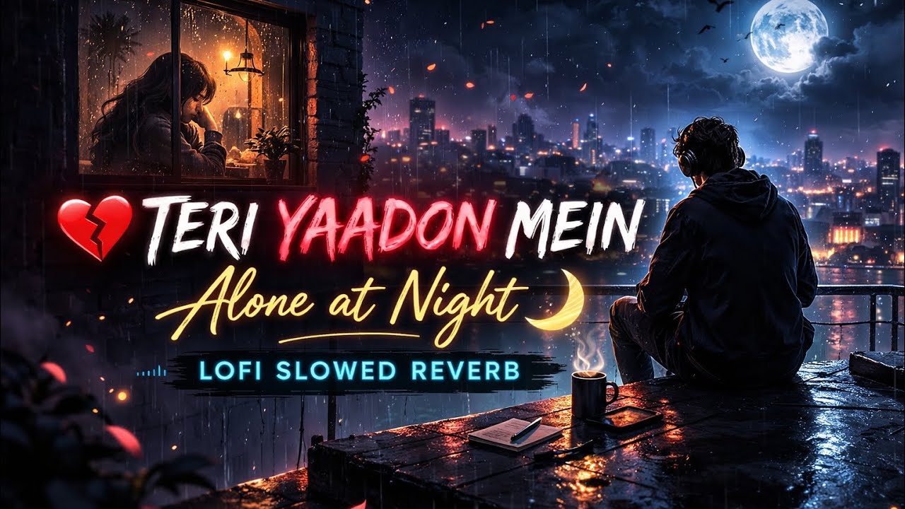 Teri Yaadon Mein Lost 💔 — Alone at Night | Slowed + Reverb LoFi 🌙