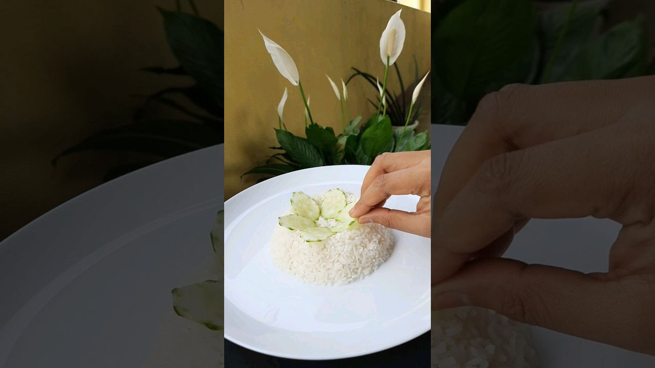 Simple Lunch Plate Decoration #food #lunch #rice #decoration #trending #egg #delicious #new #shorts