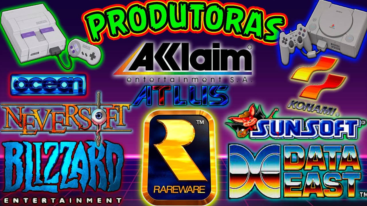 NOSTALGICAS DOS JOGOS DE VIDEO GAME ! 22 VINHETAS ABERTURAS DAS PRODUTORAS DE JOGOS