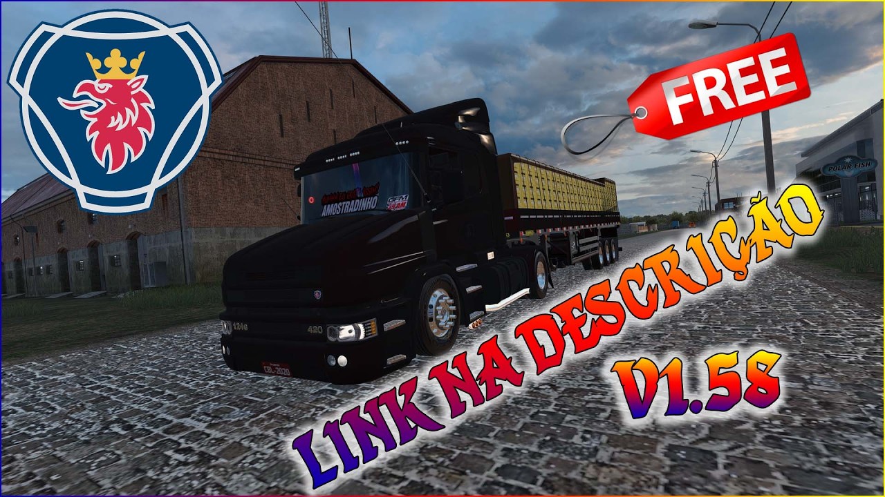 ⭕ETS2 - V1.58 - DOWNLOAD MOD GRATIS - SCANIA 124G/420 + GRANEL GUERRA 3 EIXOS TAMPA BAIXA⭕
