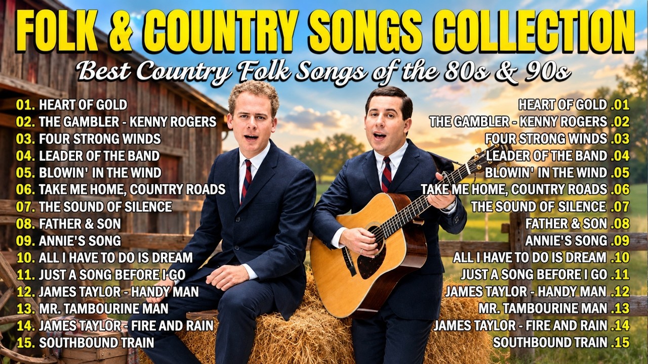 Folk & Country Songs Collection 🎸 Best Country Folk Songs of the 80s & 90s | Beautiful Folk Songs