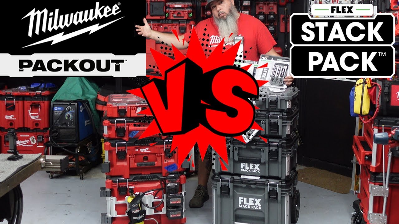 PACKOUT VS STACKPACK  E1 : Did Flex Tools Copy Milwaukee Tool / PACKOUT MOD community  --WIN THIS!