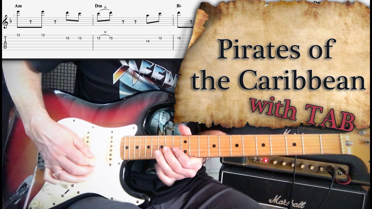 Pirates of the Caribbean - Rock Cover | Guitar Tab | Tutorial | Lesson
