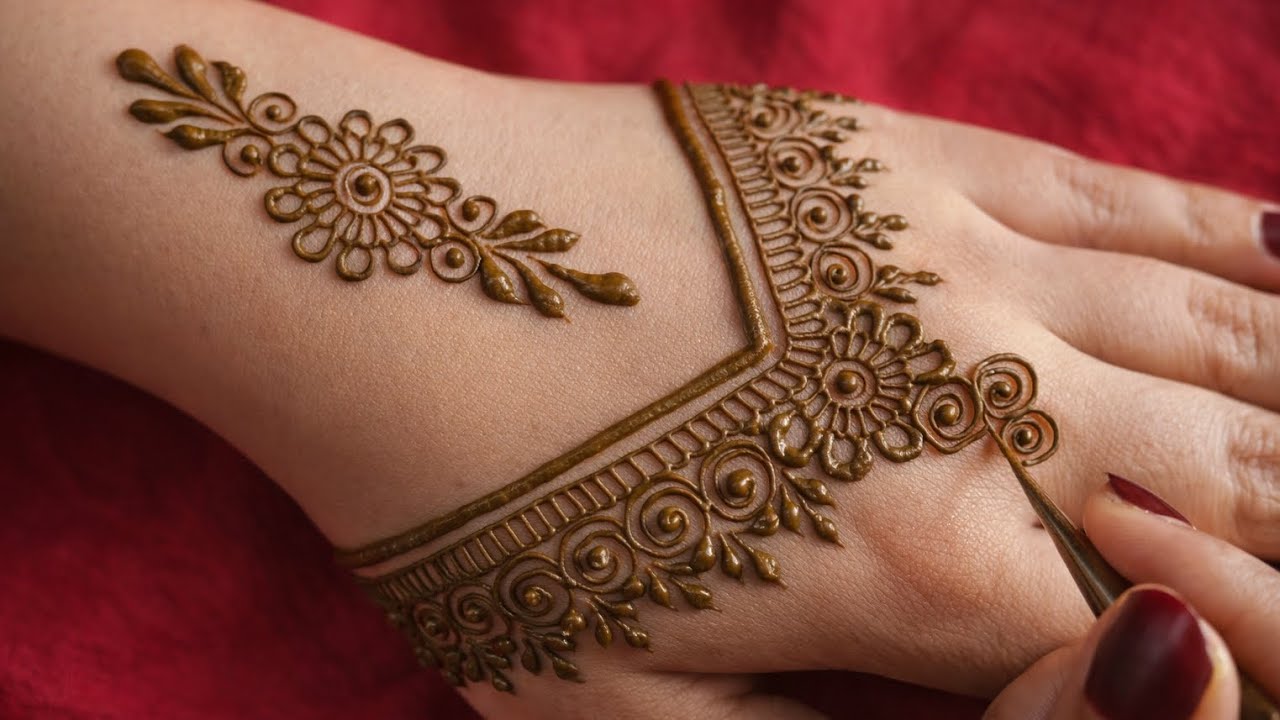 Very beautiful stylish mehndi design for back hand | easy mehndi design | mehndi ka design | mehndi