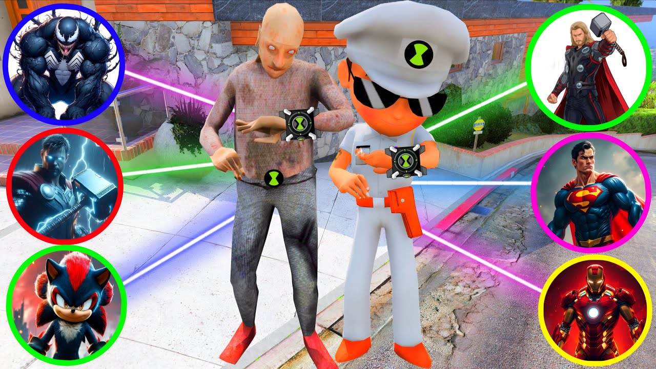 Grandpa And White Little Singham Saved All His Friends With The Power Of Superhero In Gta 5 🤯