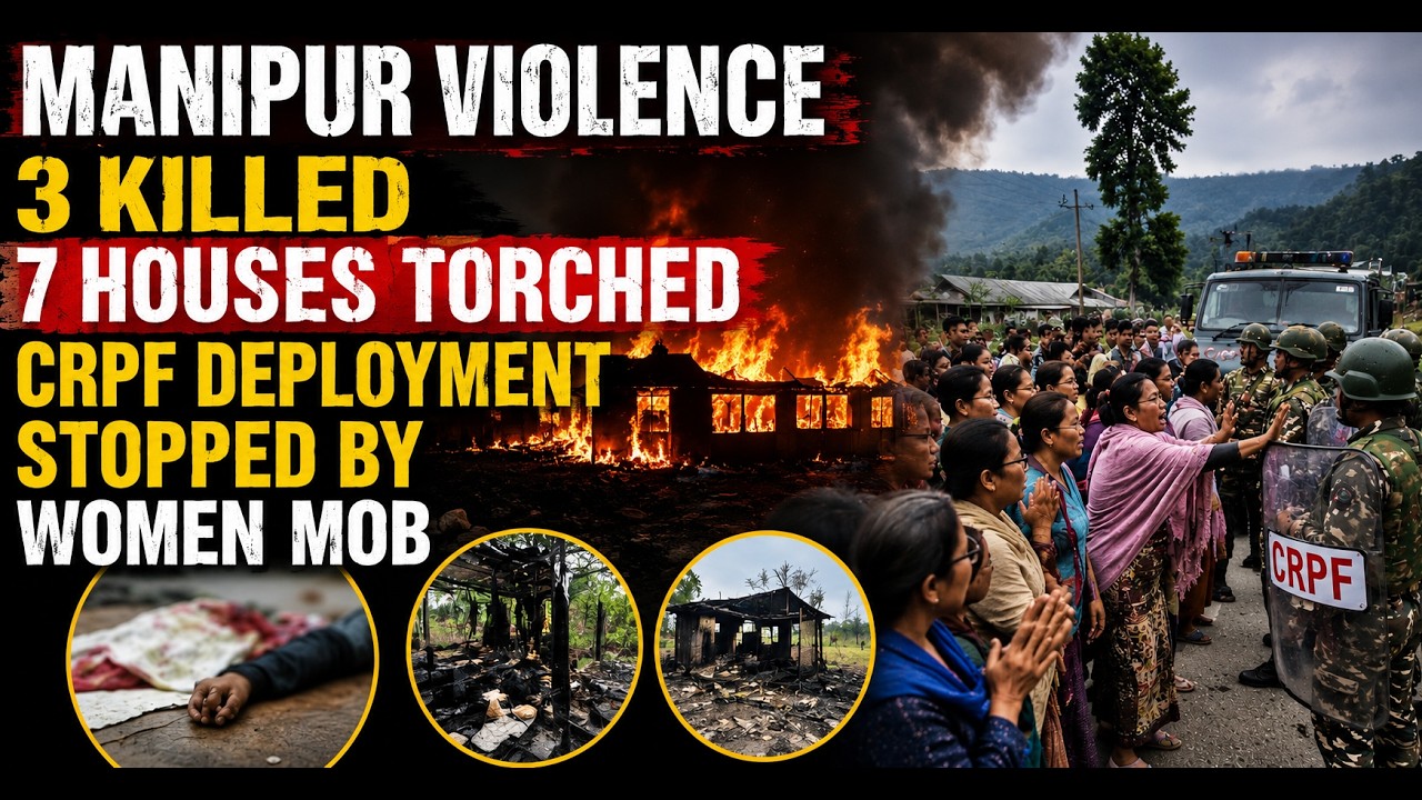 Manipur Violence Escalates: 3 Killed, Houses Torched, CRPF Deployment Faces Resistance
