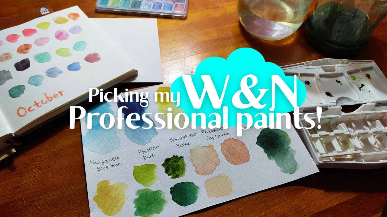 Making my limited color palette with professional paints, and let's practice color mixing!