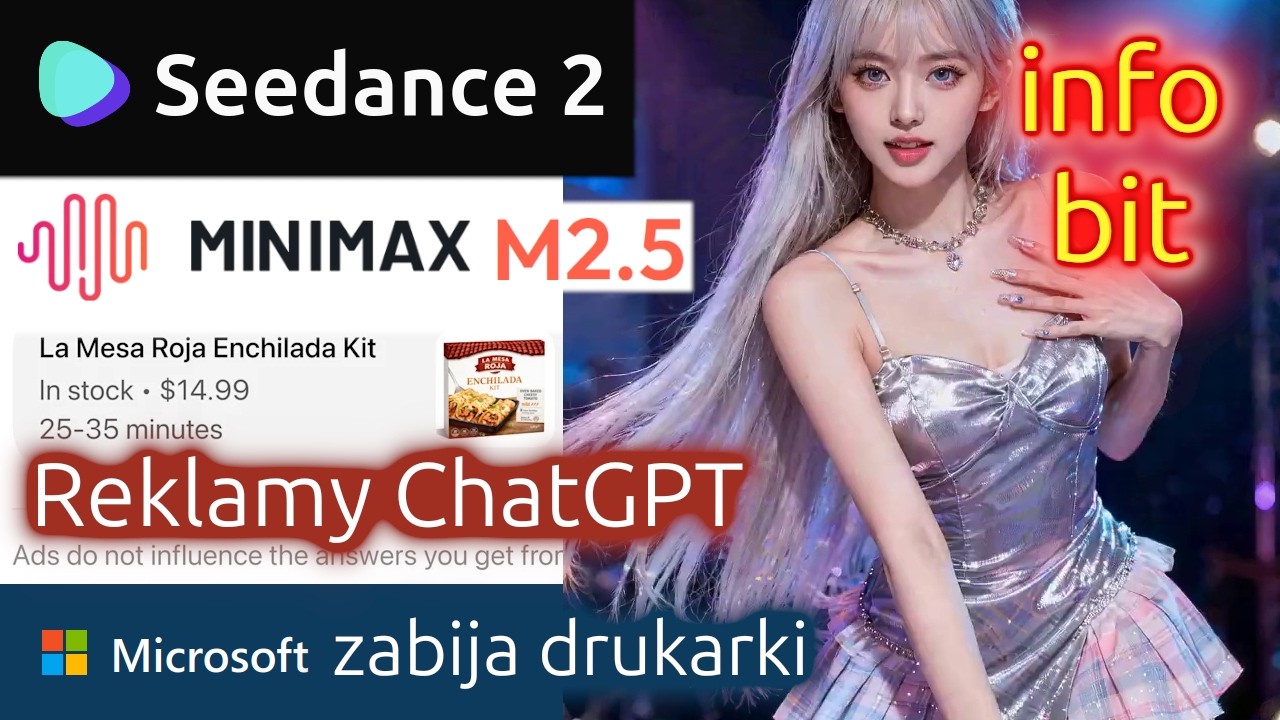 infobit - Filmy AI, programiści AI, reklamy AI i śmierć drukarek Microsoftu (2026-02-14)