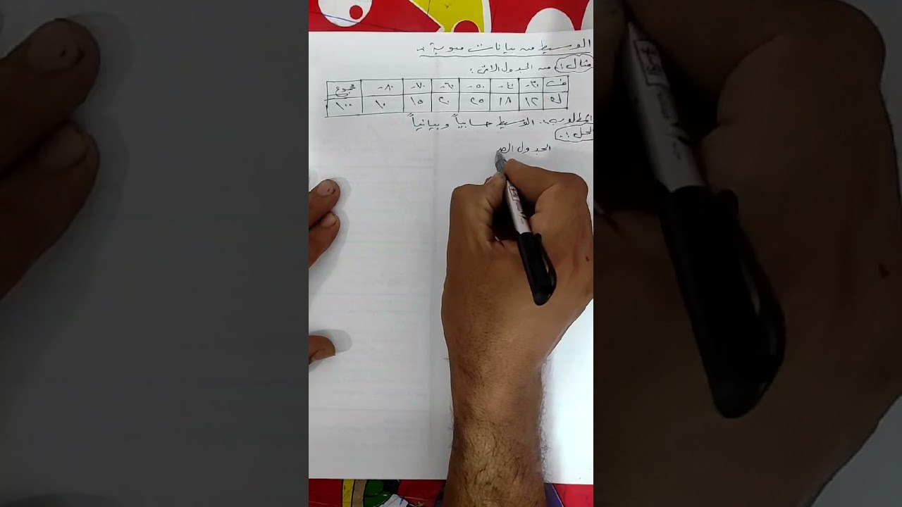 ترم اول الاحصاء للصف الثانى التجاري الوسيط حصة 3
