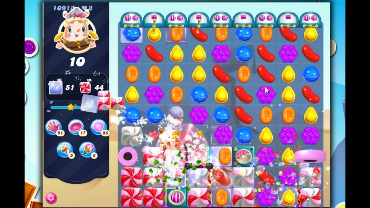 Candy Crush Saga Level 10913 - 3 Stars, 25 Moves Completed